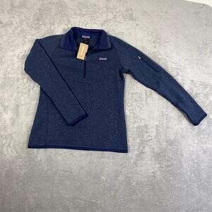 Patagonia Women's SM Better Sweater Navy Blue Fleece Winter New With Flaws